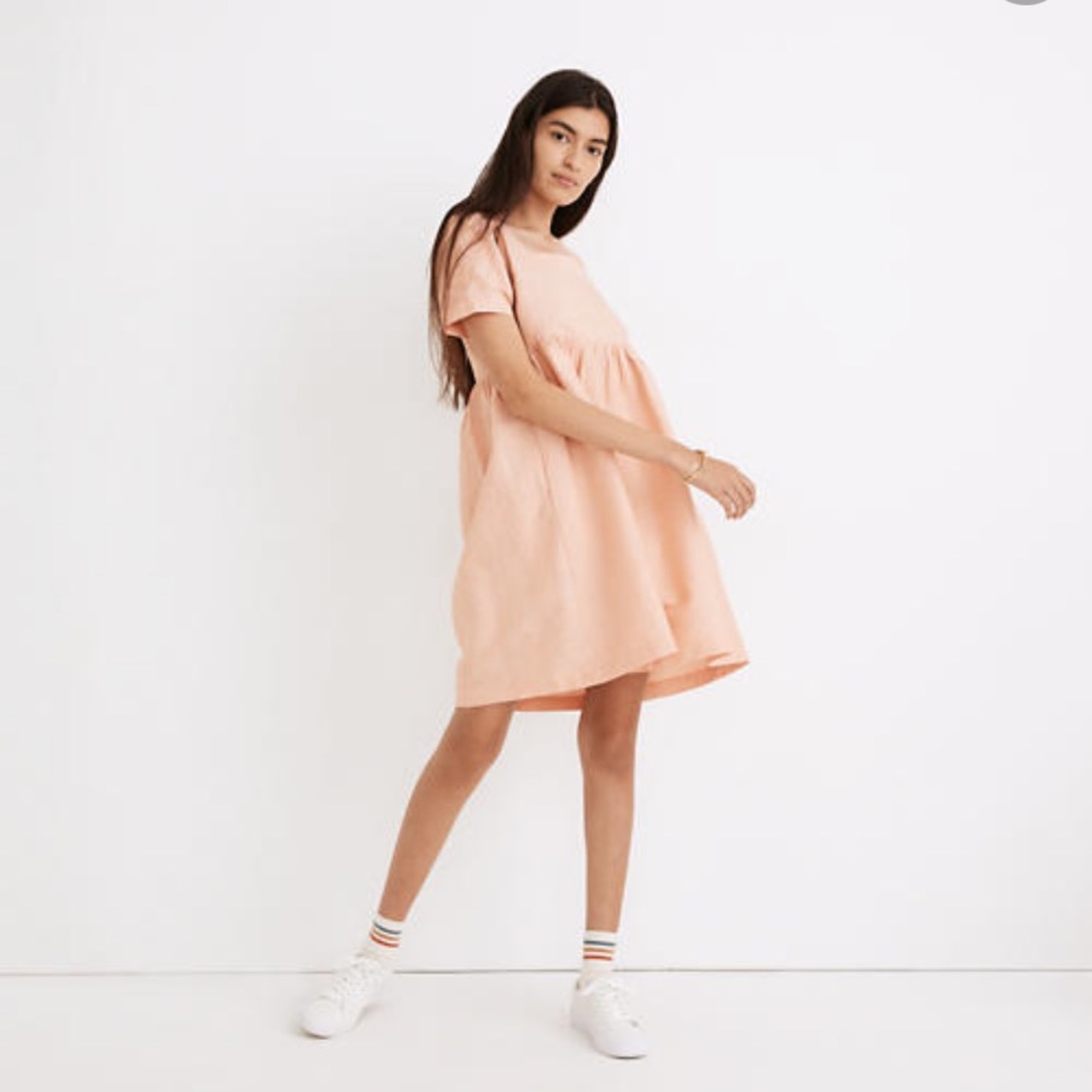 Linen-Blend Allie Mini Dress